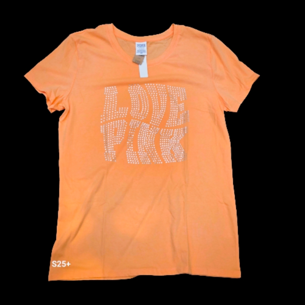 Victoria's Secret PINK Campus Tee LOVE PINK NWT SIZE L